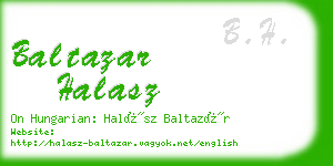 baltazar halasz business card